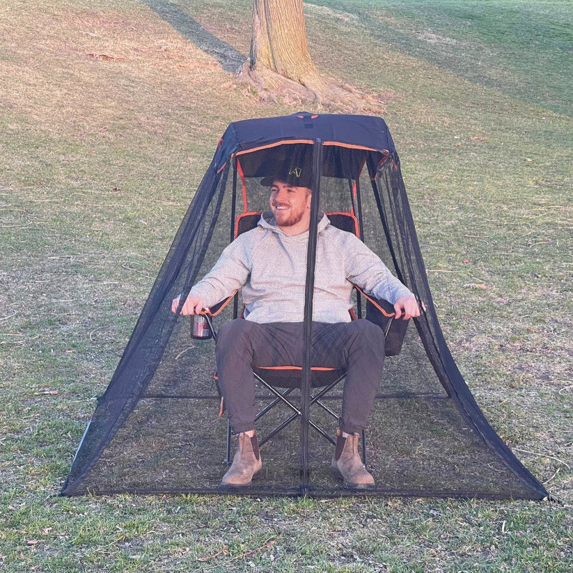 🪑Mosquito-Repellent Folding Camp Chair | Outdoor Comfort Without the Bites 🌿🦟